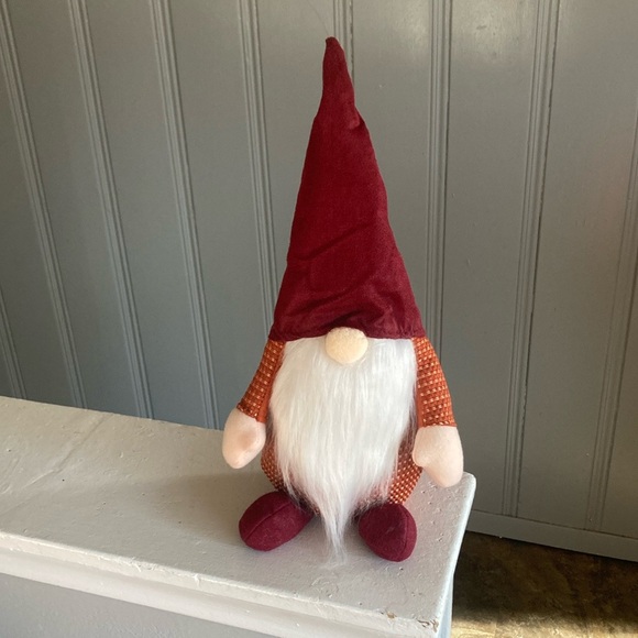 BNWT- 17.5”x 7.5”- Adorable- Red & Orange- Fall Harvest Gnome Decoration - Picture 10 of 17